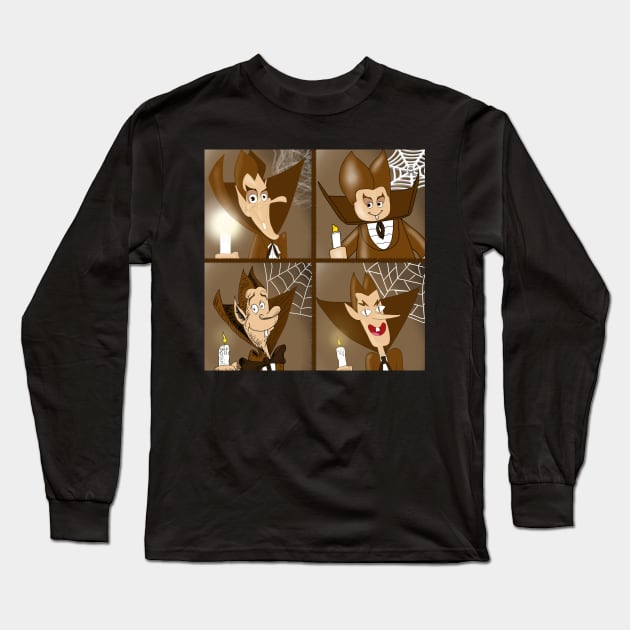 Count Chocula in four different styles Long Sleeve T-Shirt by AndrewKennethArt